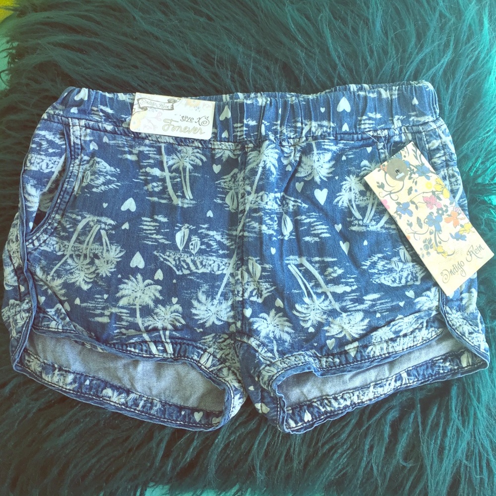 Beachy Indigo Rein Jean Shorts XS